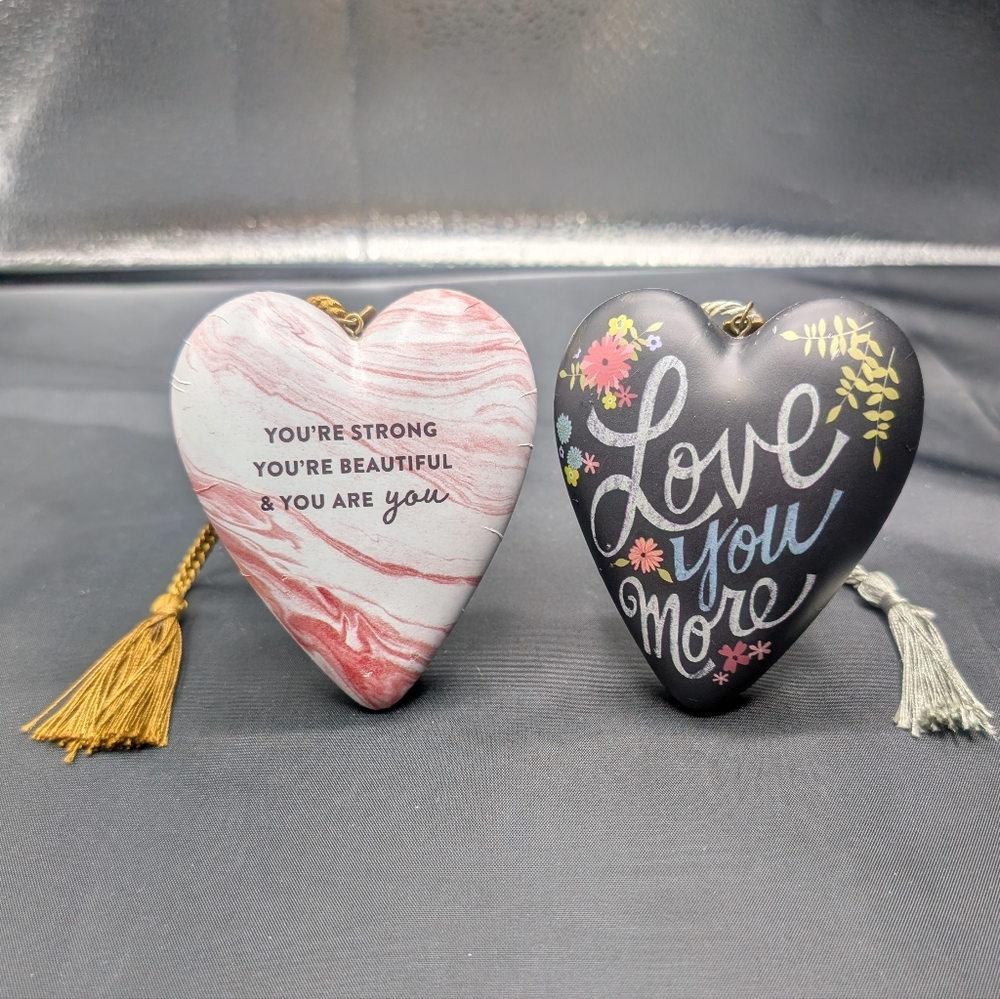 Art Hearts, Set Of 2 Freestanding Heart & Keys, Lori Siebert